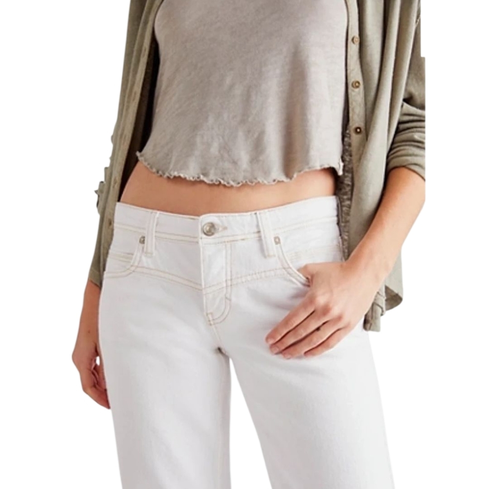 Free People Shelby Low Rise Boyfriend Jean